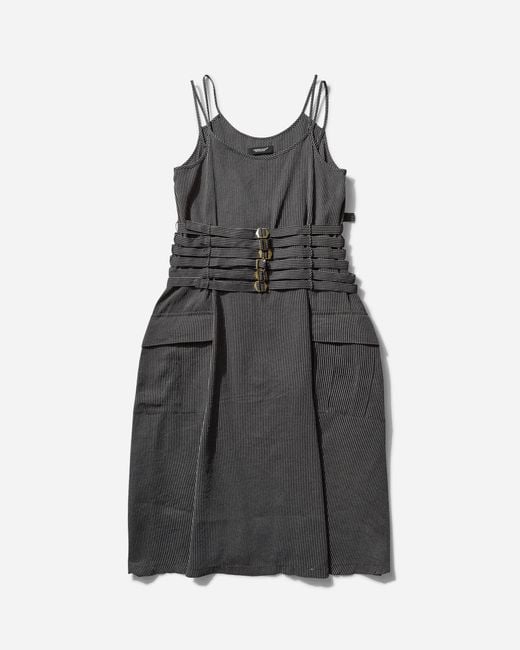 Undercover Gray Women S Silk Japanese Paper Camisole Dress Stripe
