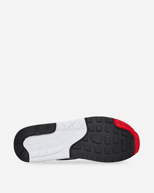Nike White Air Max 1 86 Sneakers Dark Obsidian / University Red for men