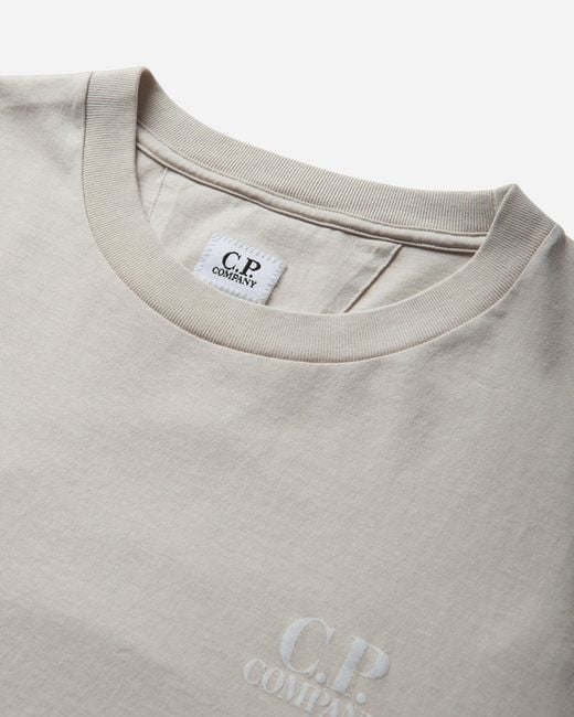 C P Company Blue Men S 30/1 Jersey British Sailor T-shirt Silver Brich for men