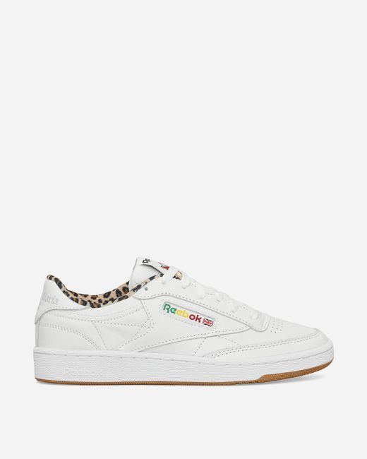 Reebok White Wacko Maria Club C 85 Vintage Sneakers / Leopard for men