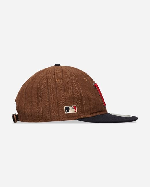 KTZ Boston Red Sox Three Looms X Mlb Wool Pinstripe 9fifty Cap Dark Brown for men