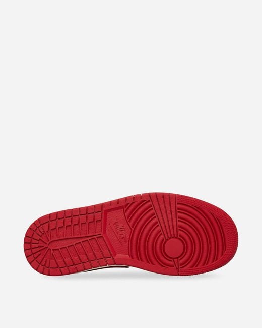 Nike White Wmns Air Jordan 1 Low Sneakers Black / Gym Red for men