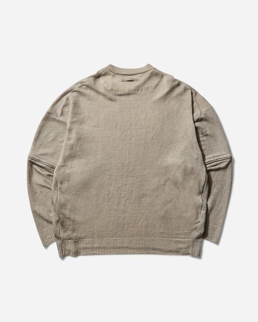 Undercover Gray Men S Linen Total Pattern Sweater Natural for men