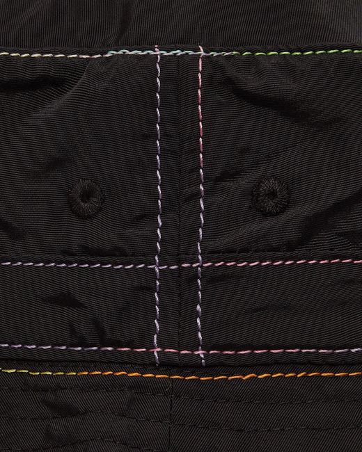 4 Worth Doing Black Gradient Stitch Bucket Hat for men