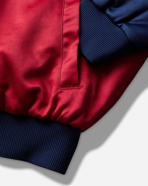 Adidas Red S Satin Sst Bomber Jacket Team Victory Night Warm Vanilla