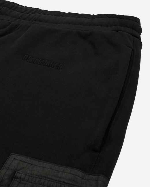 Oamc Peacemaker Black Cargo Sweatshorts for men