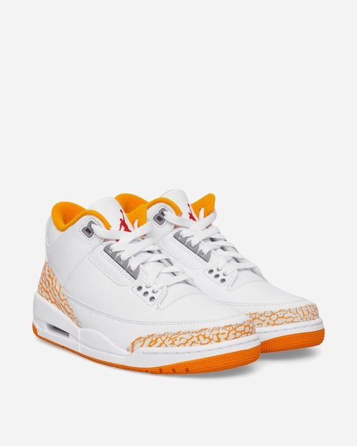 Nike White S Air Jordan 3 Retro Sneakers Peel