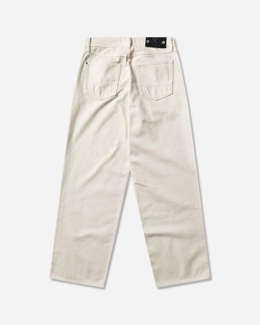 Stone Island White Men S Light Bull Denim-tc Loose Fit Jeans Ivory for men