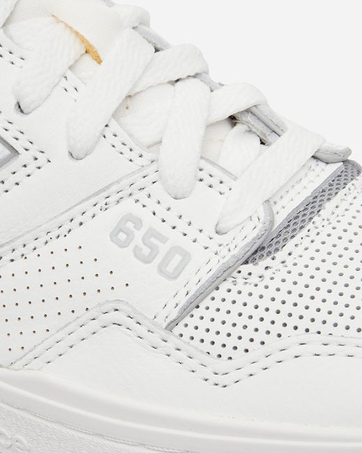 New Balance White 650 Sneakers / Raincloud / Grey Matter for men