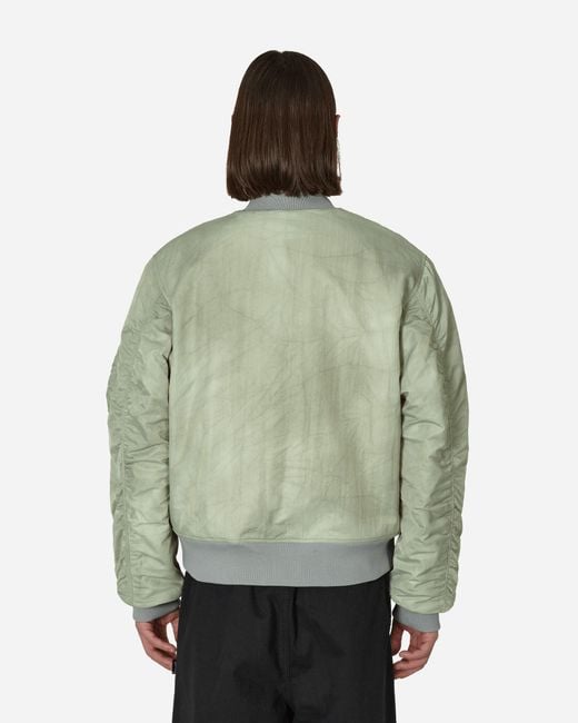 Stussy Dyed Nylon Bomber Jacket Stone in Green for Men | Lyst UK