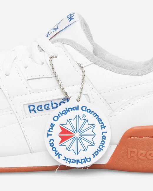 Reebok White Workout Plus Og Sneakers / Vector Blue / Vector Red for men