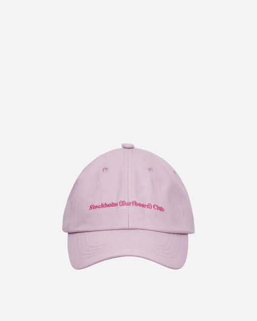 Stockholm Surfboard Club Pink Embroidered Logo Cap Leaf for men