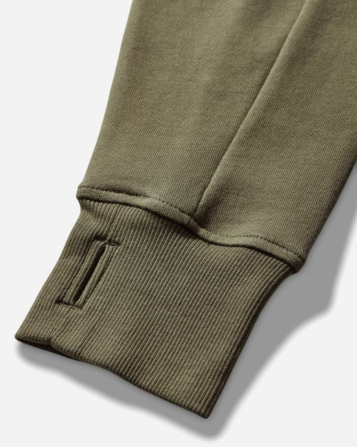 C P Company Green Men S Diagonal Raised Fleece goggle Zipped Hoodie Dried Herb for men