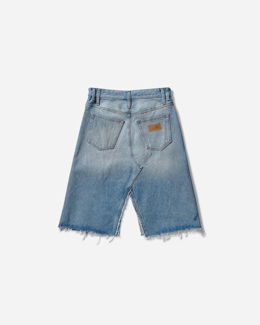 MM6 by Maison Margiela Blue S Distressed Denim Skirt