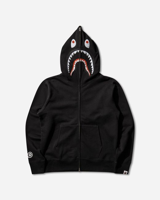A Bathing Ape Black S Shark Full Zip Hoodie for men