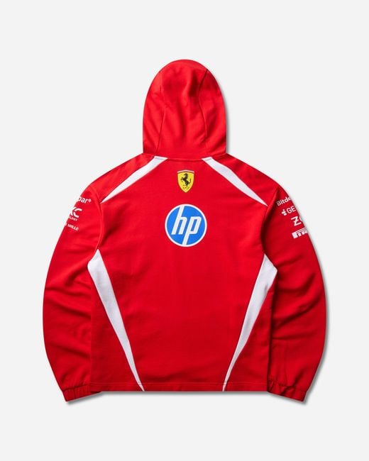 PUMA Red Scuderia Ferrari Hp Replica Drivers Authentic Hoodie for men