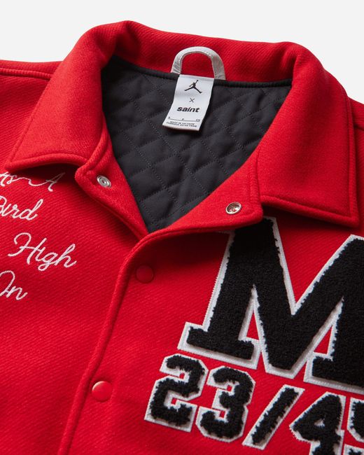 Nike Red Saint Mxxxxxx Varsity Jacket University for men
