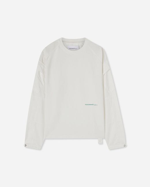 Oamc Peacemaker White Cargo Longsleeve T-Shirt Snow for men