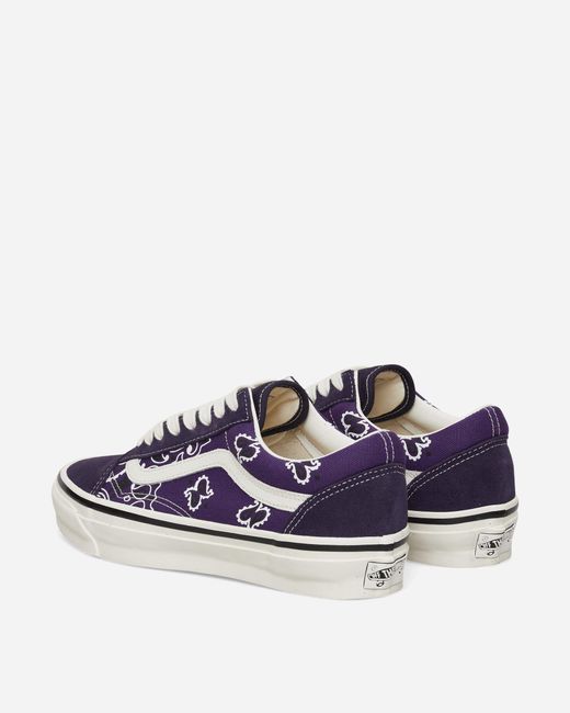 Vans Blue Premium Old Skool Bandana Sneakers Plum for men