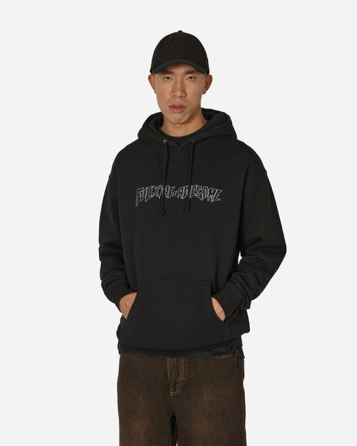 Fucking Awesome Black Outline Stamp Hoodie for men