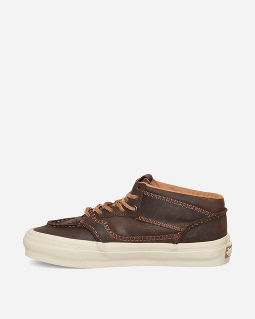Vans Brown Half Cab 33 Moc Vibram Classic Leather Sneakers Potting Soil for men