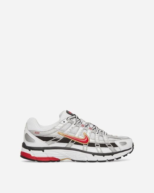Nike Wmns P-6000 Sneakers White / Metallic Platinum / Varsity Red