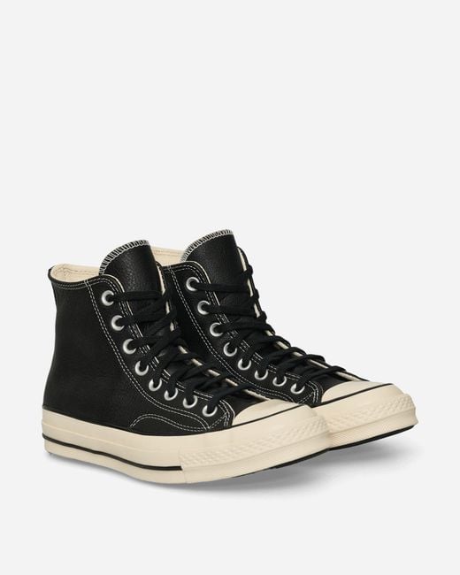 Converse Chuck 70 Leather Sneakers Black / Natural Ivory for men