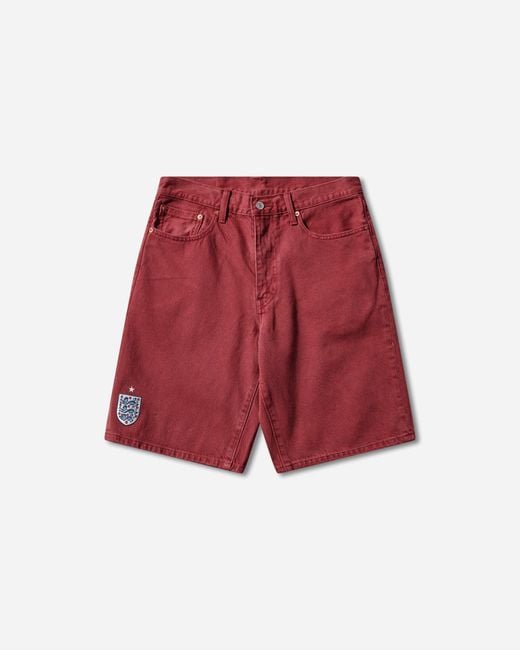 Levi's Red S England Football 478 Baggy Shorts for men
