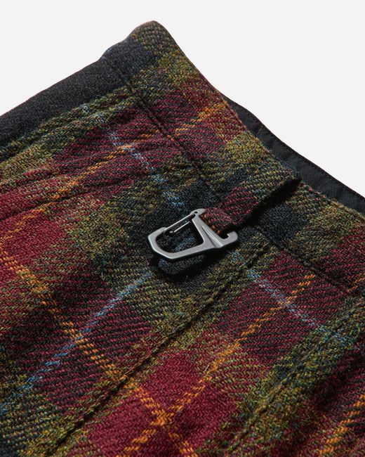 Undercover Multicolor Men S Harris Tweed Wool Zip Pants Bordaux for men