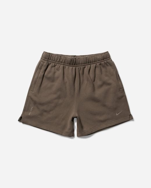 brown nike fleece shorts