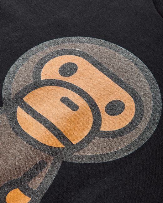 A Bathing Ape Black Men S Big Baby Milo T-shirt for men