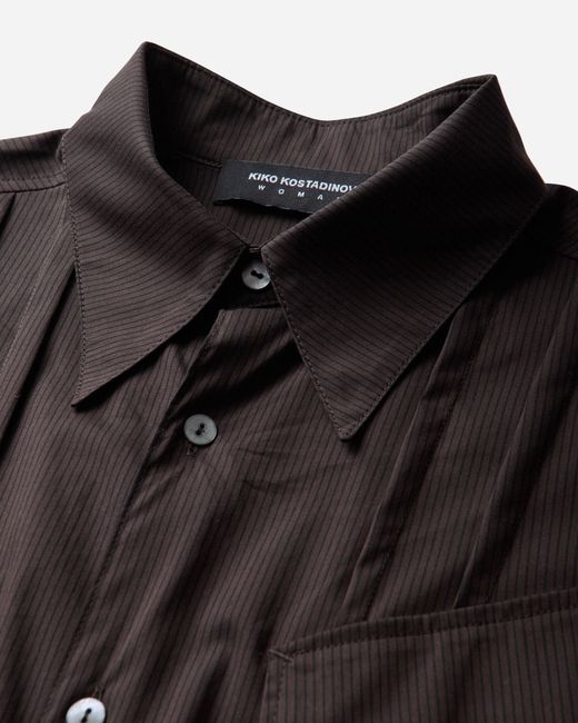 Kiko Kostadinov Black Women S Weka Shirt Wood Stripe