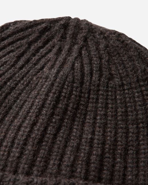 Stone Island Brown Light Rws Geelong Wool Beanie Lead for men