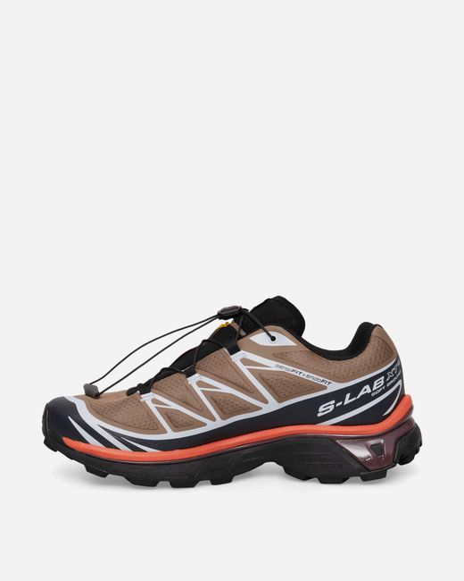 Salomon Brown Xt-6 Sneakers Walnut / Maritime Blue / Huckleberry for men