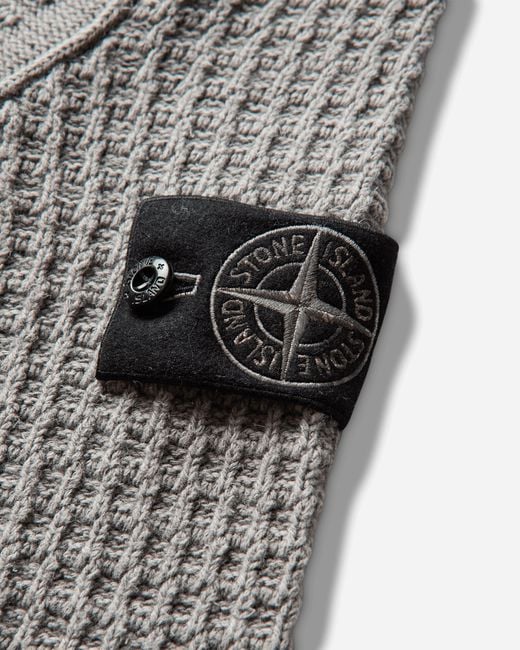Stone Island Gray S Mineral Dyed Zip-Up Cardigan for men