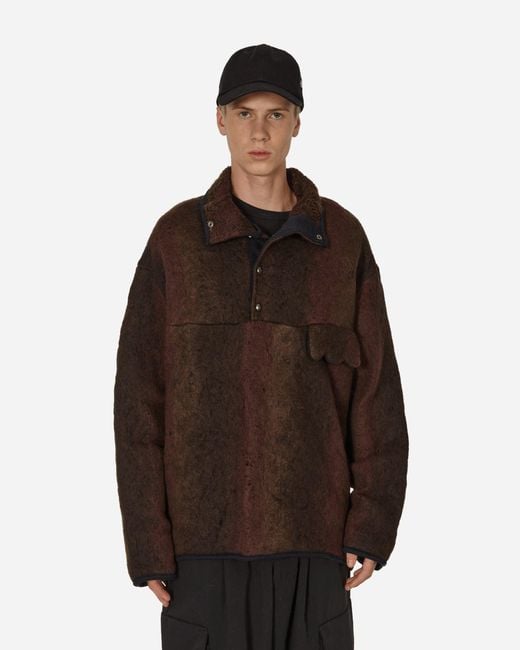 VITELLI Brown Doomboh Button-Up Pullover for men