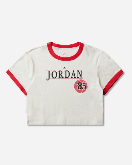 Nike White Basketball Word Ringer T-Shirt Sail Track