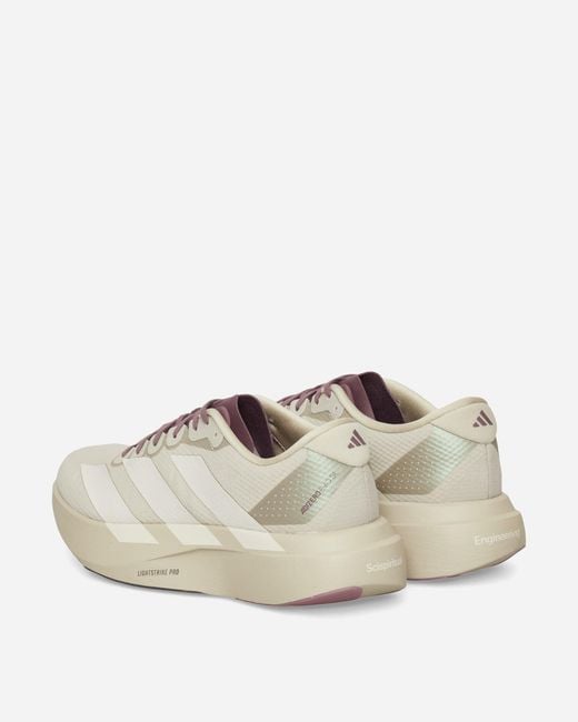 Adidas Natural Adizero Evo Sl Sneakers Putty Alumina Shadow Fig for men