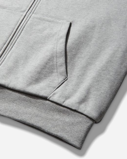 Matthew Williamson Gray Men S Double Layer Zip Up Hoodie Melange for men