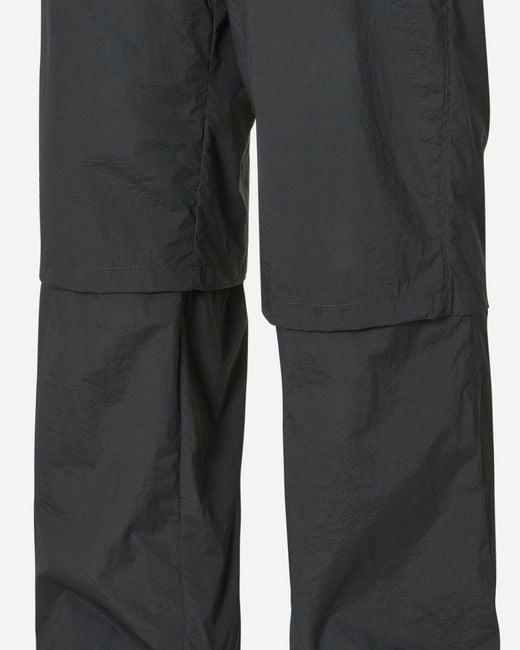 Amomento Black Sheer Layered Pants Charcoal for men