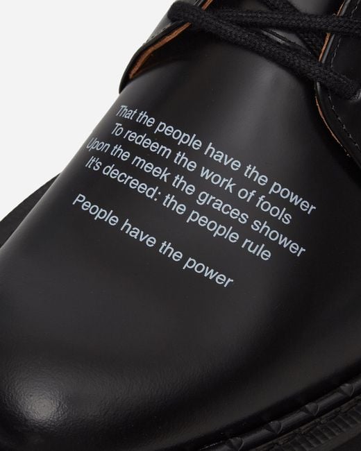 George Cox Black Undercover People Have The Power Derby Shoes for men