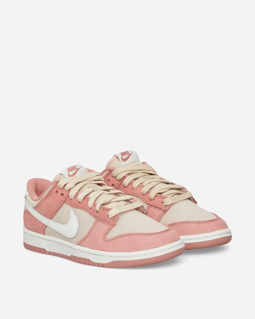 Nike Pink Dunk Low Retro Prm Sneakers Red Stardust / Summit White for men