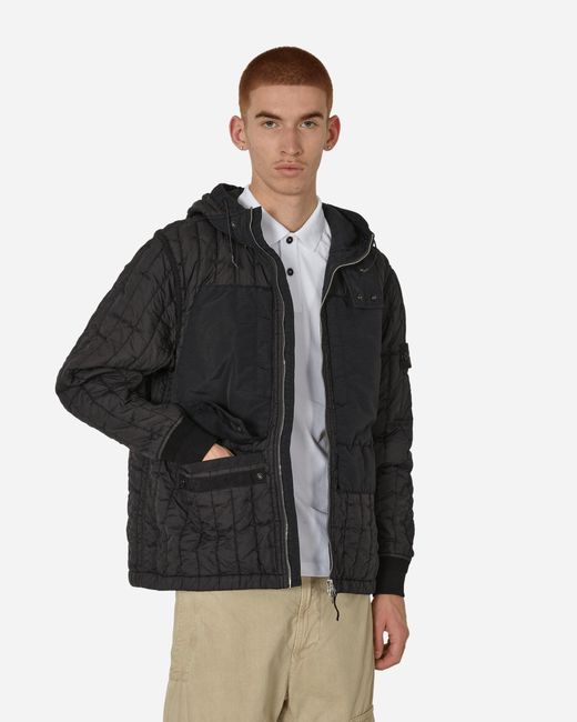 Stone Island Black Quilted Nylon Stella Primaloft-tc Jacket for men