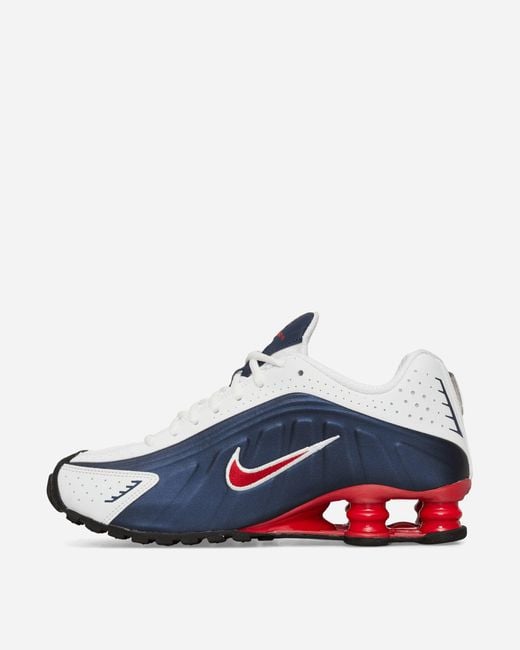 Nike Shox R4 Sneakers Midnight Navy / White / Gym Red for Men