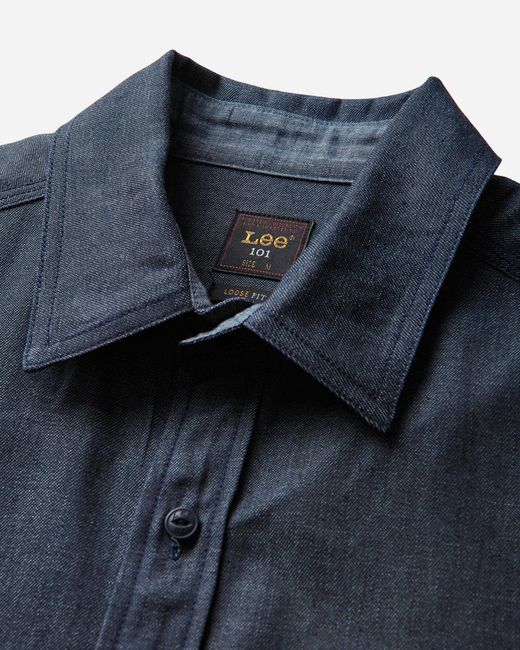 Lee Jeans Blue Men S 101 Heritage Workwear Relaxed Shirt Dry for men