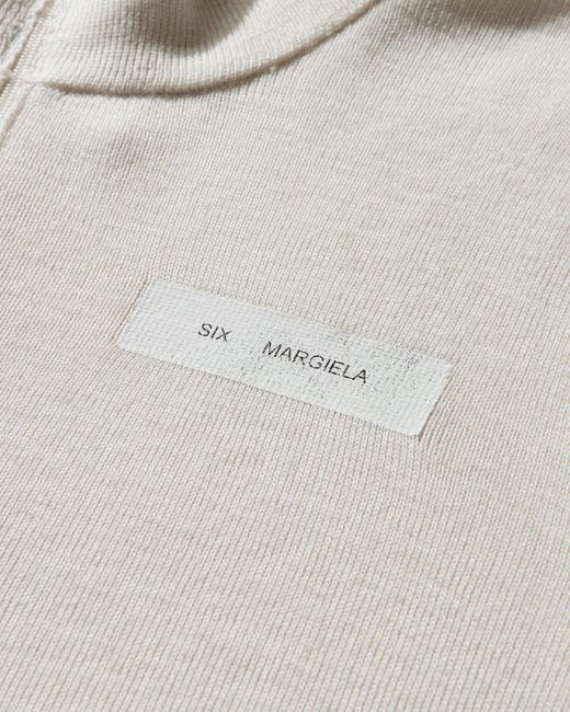 MM6 by Maison Margiela White Men S Half-zip Knit Top Off for men