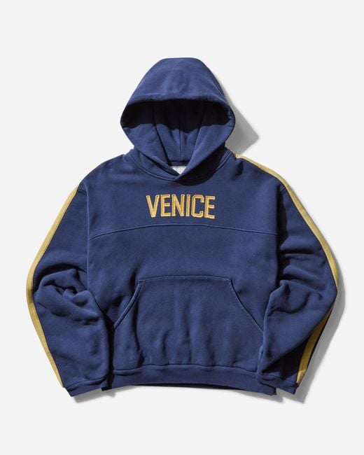 ERL Blue Men S Venice Football Hoodie for men