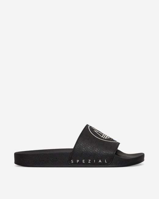 Adidas White Adilette Spzl Slides Core Black for men