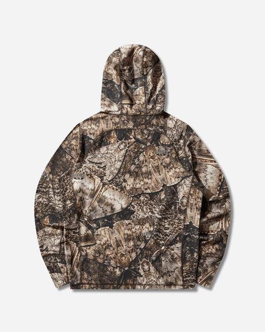 Roa Gray Men S Lio Upf 50+ Baselayer Moth Print Long Sleeve Hoodie for men