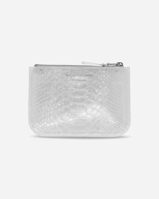 Comme des Garçons White Transparent Snake Zip Pouch Clear for men